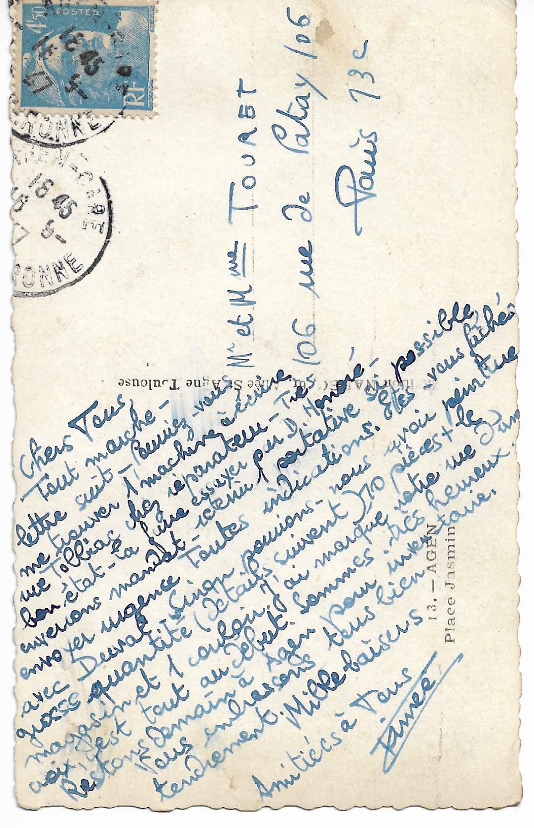 Carte Postale d'Agen
